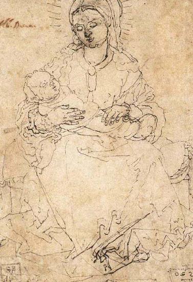 Albrecht Durer Madonna and Child on a Stone Bench Spain oil painting art